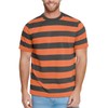 Zengjo Striped Shirts for Men Short Sleeve Wide Stripe Retro