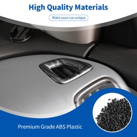 PDKLIN for Colorado Dash Side Air AC Vent Cover Trim for Chevy Colorado GMC Canyon 2014-2022 Black Wood Grain Interior Accessories 2pcs