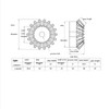 Bevel Gear Steel Silver 1.5 Module 30 Teeth 8mm Hole