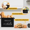E-far Bread Box for Kitchen Countertop, Metal Bread Storage Container