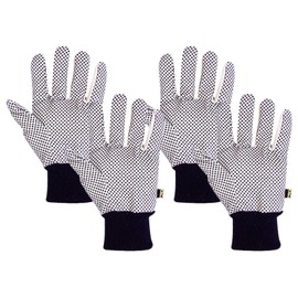 Custom Leathercraft2006 Cotton Canvas Gloves with Gripper Dots , Black