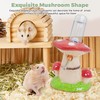 PINVNBY Mushroom Ceramic Hamster Water Bottle 80ML Automatic Gerbil Water