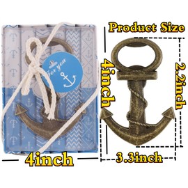 Set of 30 Anchor Bottle Opener Nautical Theme Wedding Favors Bottle Opener Wedding Souvenirs for Guest Anchor Beer Bottle Opener Party Favor Wedding Birthday Decorations (30, Anchor)