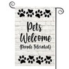 DMERBYL Pets Welcome Garden Flag 12×18 Inch