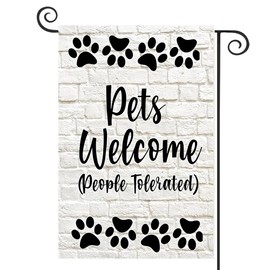 DMERBYL Pets Welcome Garden Flag 12×18 Inch