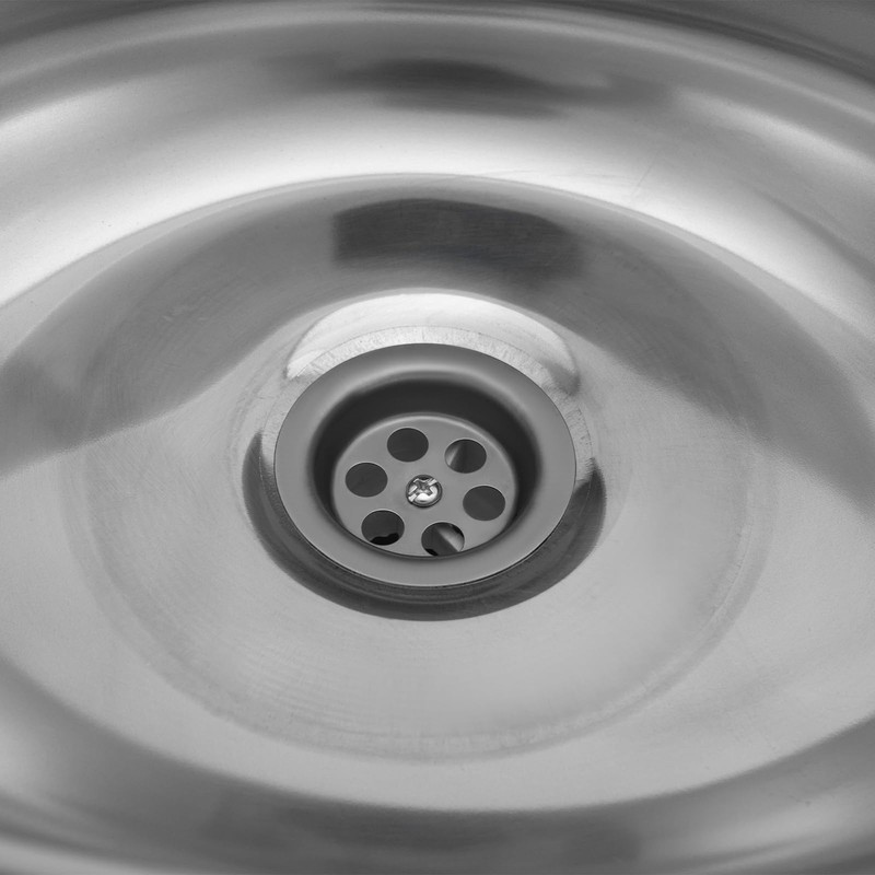 WUSILILU Corner Basin Sink, Countertop Mounted Stainless Steel Single Bowl