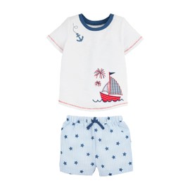 Mud Pie Boys Sailboat Anchor Short Set; 24 Months-3T