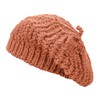 ZLYC Women's Cable Knitted Beret Hats Braided Baggy Wool Beret