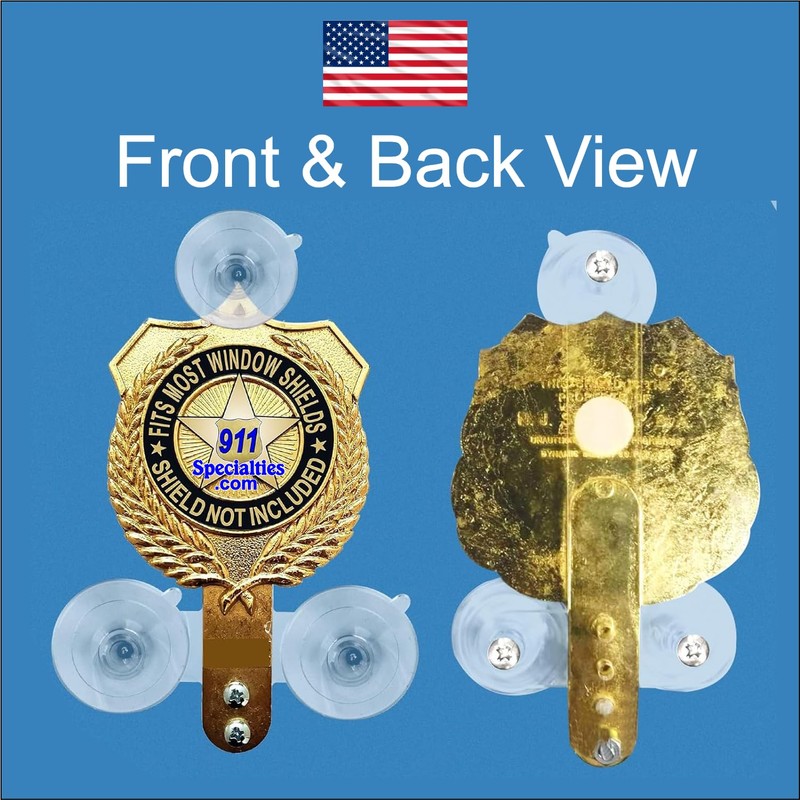 Heavy Duty Police Shield Holder for Car Window - Fits