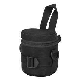 PATIKIL Lens Pouch Case, 3.1" ID x 3.9" H Shockproof Camera Lens Case Bag Thick Protective Neoprene Lens Protective Bag for Nikon DSLR Camera Lens, Black