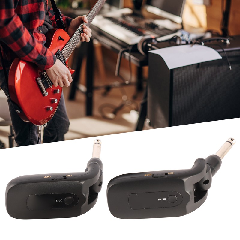 Wireless Guitar System Rechargeable Audio Transmitter Receiver for Electric Bass