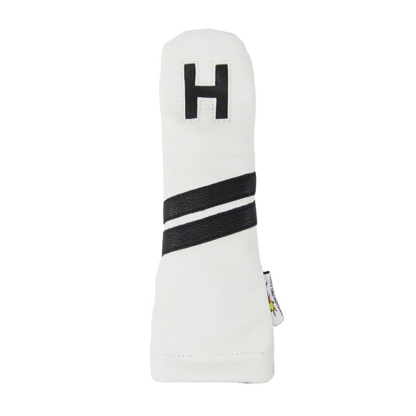 Sunfish Leather Hybrid H Golf Headcover White and Black