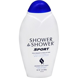 SHOWER TO SHOWER Body Powder, Sport 13 oz (Pack of 7)