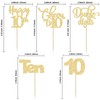 Paquete de 30 adornos para magdalenas de feliz décimo cumpleaños