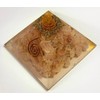 Pair 2.8" Rose Quartz Orgonite Orgone Pyramids Positive Energy Reiki