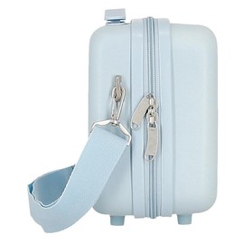 Movom Live Your Dreams Cabin Suitcase, Suitcase Set, Made of ABS, a Durable and Lightweight Material, Side Combination Lock on Suitcase for Safe Travel, blue, Toiletry bag