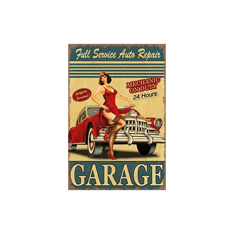 DekoNo7 Tin Sign 30 x 20 cm Vintage Sign: Full