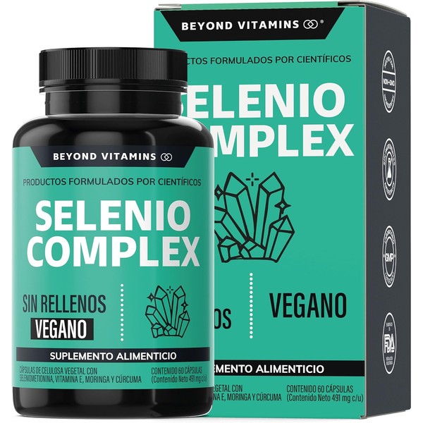 Selenio | Seleniometionina 240mcg, con Vitamina E, Moringa y Raíz