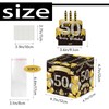 Black Gold Happy 50th Birthday Money Box for Cash Gift,