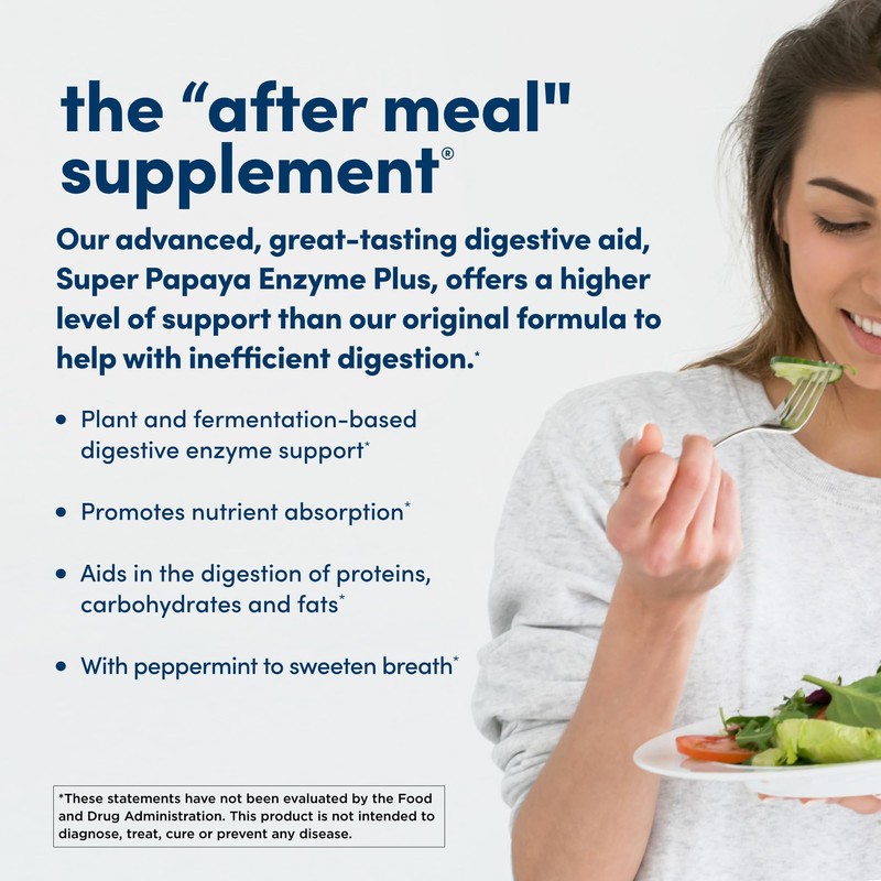 American Health Super Papaya Enzyme Plus - 360 Chewable Tablets,