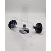 30 x Plastic Champagne Glasses Flutes Black Stems - Perfect