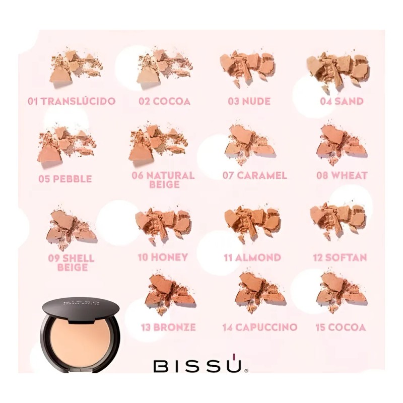 Bissu Maquillaje Compacto Para Rostro Polvo Bissu Tono 4 Sand