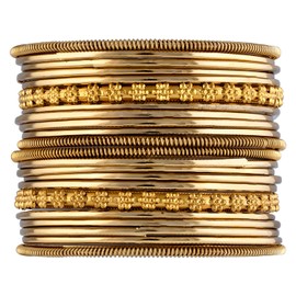 Aheli Traditional Antique Look Oxidised Gold Plated Bangle Set Gift for Women Set of 1