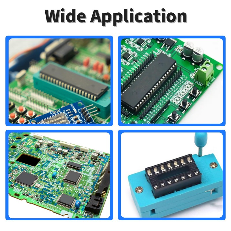 FOCMKEAS 25 Pcs 24 Pin IC Socket,2.54mm Pitch Pins Narrow