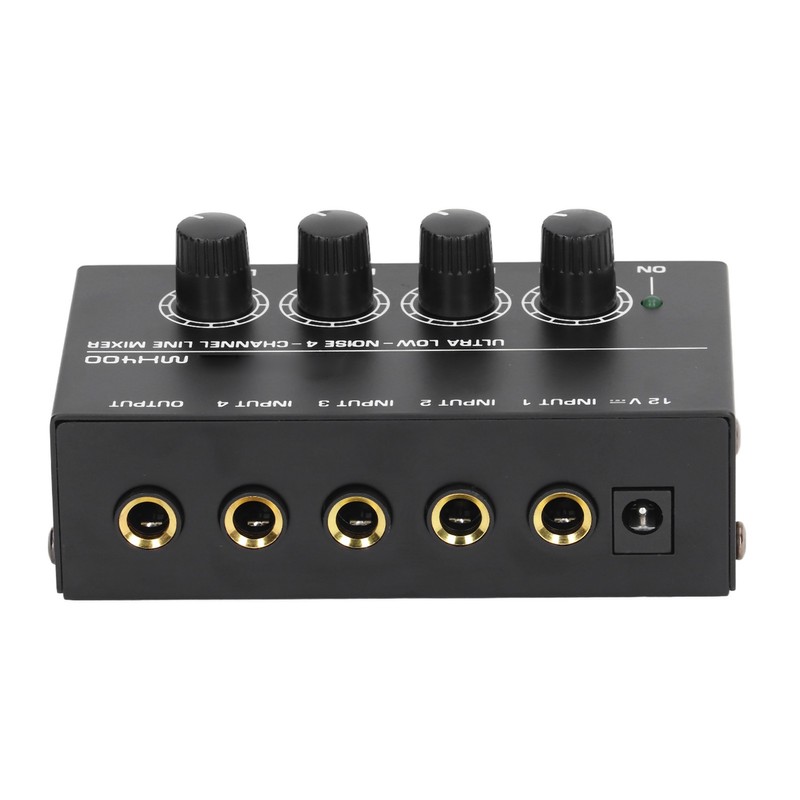 4 Channel Mixer Black Ultra Low Noise 4 Channel Compact
