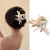 Cute Hair Clips Starfish Flower Hair Claw Clips Summer Hair