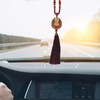 Buddha Car Pendant Peach Wood Exquisite Carving Mind Purification Wealth