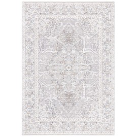 MARTHA STEWART x SAFAVIEH 4' x 6' Ivory/Light Grey MSR8934B Sabrina Entryway Living Room Foyer Bedroom Accent Rug