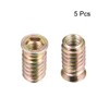 sourcing map Wood Furniture M10x30mm Threaded Insert Nuts Interface Hex