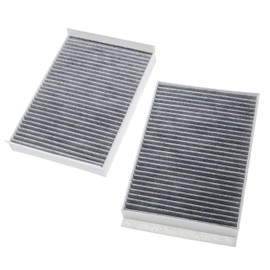 vhbw 2x Cabin Air Filter compatible with Ssangyong Musso FJ 2.3 - Passenger Car - With Activated Carbon