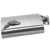 English Pewter Company 6oz Stainless Steel Hip Flask with Pewter