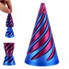 Cone Pass Through Sculpture, Blue Purple Pass Through Fidget Toys
