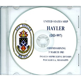 USS Hayler DD 997 Commissioning Program 1983 Navy Plank Owners