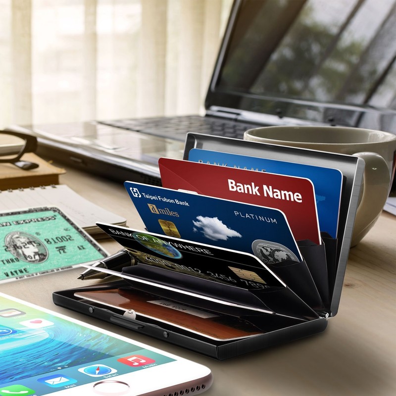 Enyoir Slim RFID Credit Card Protector Wallet, Block Identity Thieves,