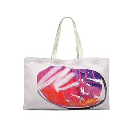 Le Jardin du Lin Printed Shopping Bag, Reusable Bag, Foldable, Fabric Bag with Two Long Handles, Size: 50 x 40 cm