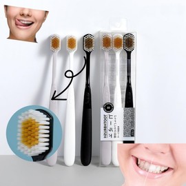 Juego de cepillos de dientes manuales japoneses para adultos (3 juegos por caja), un cepillo de dientes de hilo de cerdas suaves de cabeza ancha adecuado para la gama completa de cuidado de