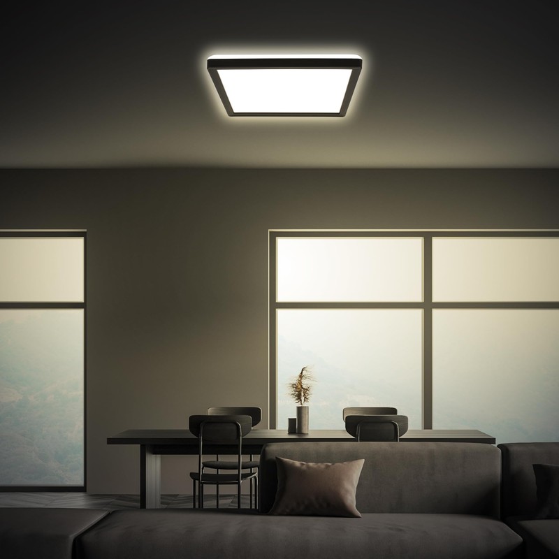 BRILONER - LED Ceiling Light with Indirect Light, Flat, Neutral