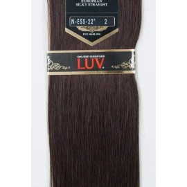 Extension De Cabello Eve Luv Remy 22 PLG 100 Natural -negro Color 2 - CASTAÑO OBSCURO                                                                 
