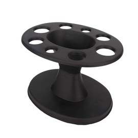 Uxsiya Plastic Hair Brush Holder Round Hair Brush Comb Holder Display Rack Hair Styling Brush Stand Shelf Accessories(Black)