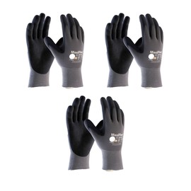 MaxiFlex ATG 34-874/XXL Ultimate - Nylon, Micro-Foam Nitrile Grip Gloves - Black/Gray - XX-Large - 3 Pair Per Pack
