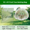 Fruit Tree Netting with Zipper & Drawstring - 10'x10' Garden