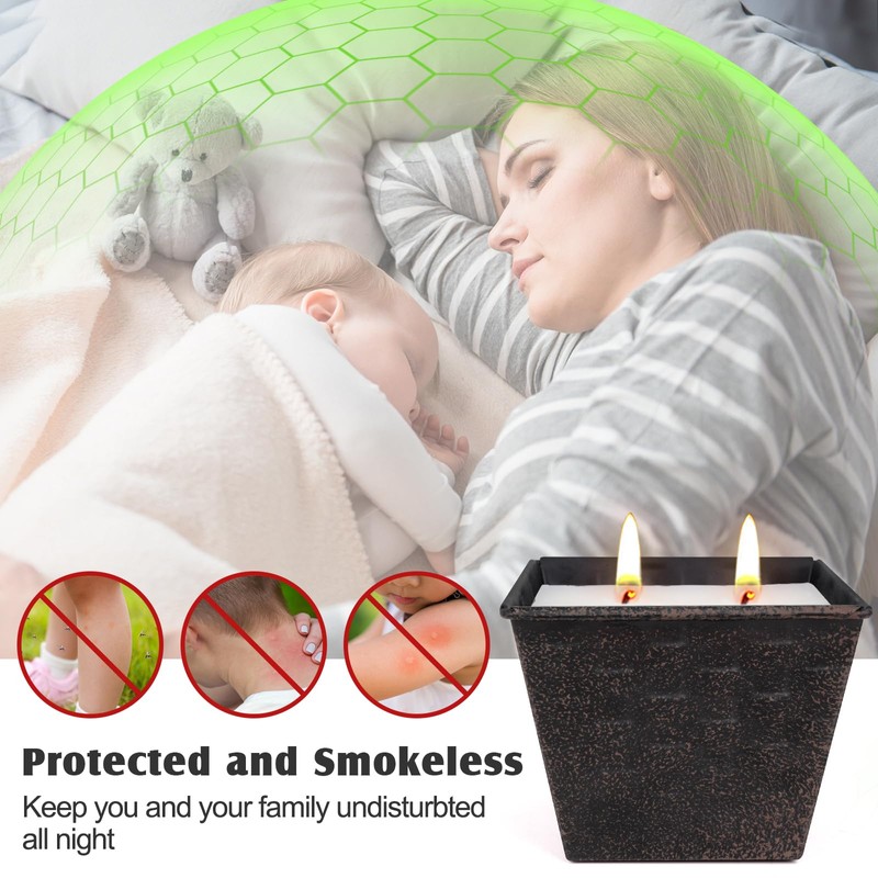 Citronella Candles Outdoor – 2 Pack, 12oz Each, Large Double-Wick