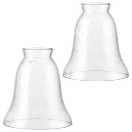 Skelang 2 Pcs Ceiling Fan Light Cover, Seeded Glass Light Shade with Standard 2-1/4" Fitter, Fixture Globes Replacement for Wall Sconce, Pendant Light, Floor Lamp