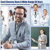 20Pcs Sublimation ID Badge Holder with Lanyards Leather Lanyard Card