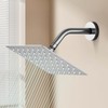 AULEEND Square Shower head, High Flow Stainless Steel Square Rainfall