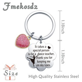 Fmekosdz Dance Teacher Appreciation Gifts Dancer Gifts Dance Teacher Keychain Dancing Gifts For Women Dance Instructor Keychain Dance Teacher Retirement Gifts Dance Teacher Inspirational Dance Gifts